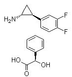 (1R,2S)-2-(3,4-二氟苯基)環(huán)丙胺 (R)-扁桃酸鹽