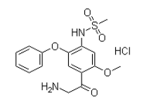 N-(4-甘氨?；?5-甲氧基-2-苯氧基苯基)甲烷磺酰胺鹽酸鹽